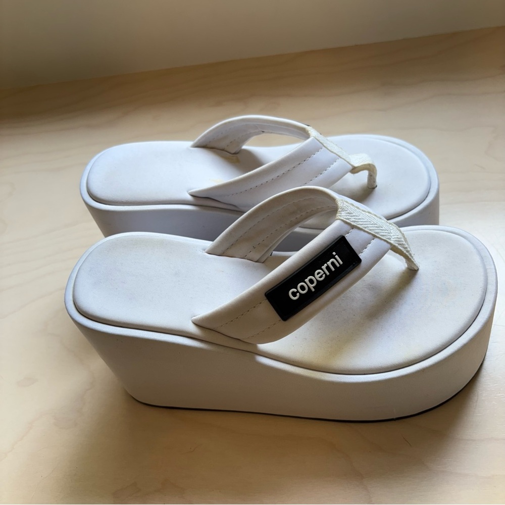 Coperni White Platform Sandals